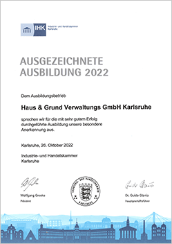 Auszeichnung Ausbildung 2022